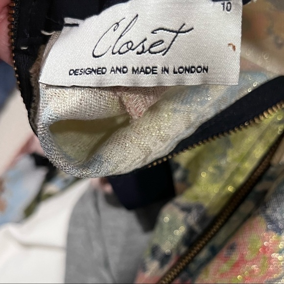 💛Closet of London,Excellent Mod Dress, Zippered Back,Gold Shimmer Throughout,6 - Picture 5 of 13